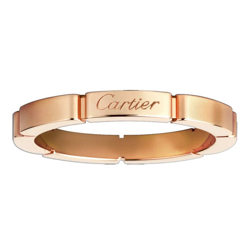 CARTIER/卡地亞 MaillonPanthère 18K金玫瑰金結婚戒指B4079800