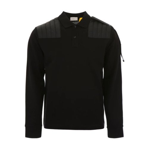  Moncler/蒙克萊 男士黑色棉質(zhì)長(zhǎng)袖polo衫 8300200-8496C-999 PLFSX