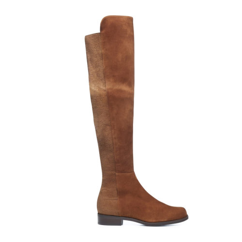 Stuart Weitzman/斯圖爾特韋茨曼 505系列女士純色麂皮絨時尚長筒靴及膝靴長靴子低跟女鞋 5050-SUE 多色可選