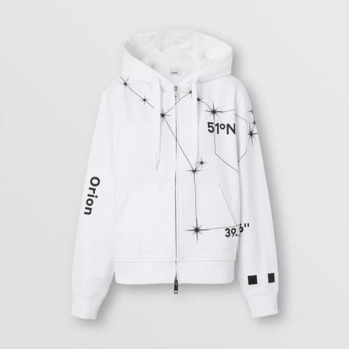  BURBERRY 22年秋冬 女士 星座印花棉質連帽上衣 80614511