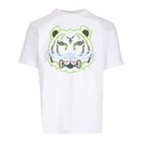  KENZO/高田賢三 男士白色棉質短袖T恤 FC55TS2094SA 01B PLFSX