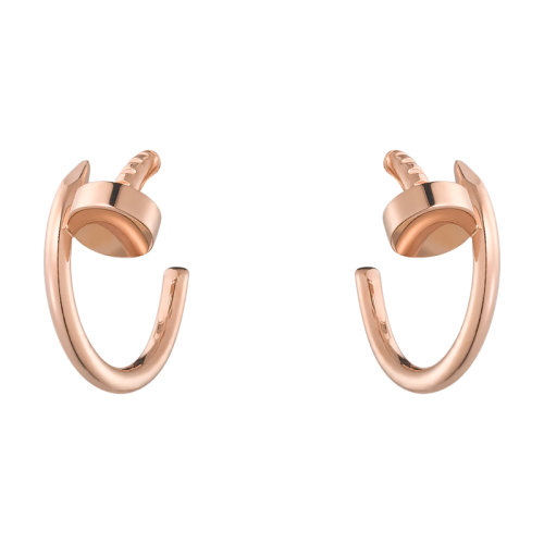 CARTIER/卡地亞 經(jīng)典Juste un Clou系列 18K金玫瑰金釘子耳環(huán) B8301234