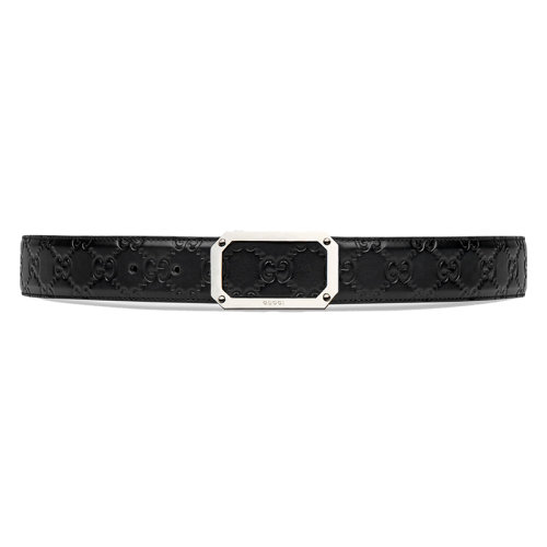 GUCCI/古馳 男士黑色Signature皮革皮帶350毫米 403941CWC0N1000
