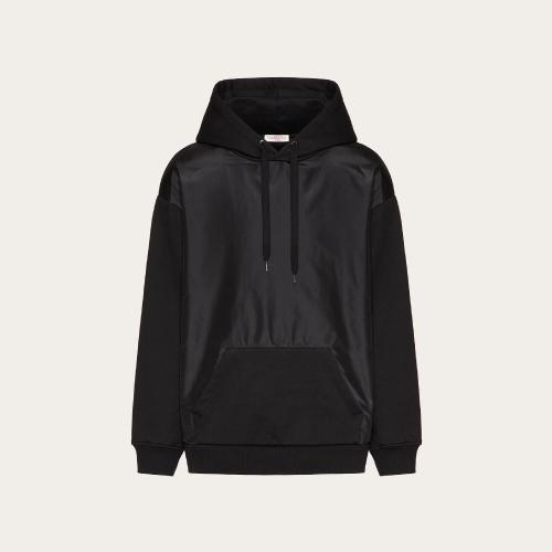  VALENTINO華倫天奴 22年秋冬 男士 衛衣 SWEAT-SHIRT EN COTON A_VEC EMPIECEMENT EN TAFFETAS