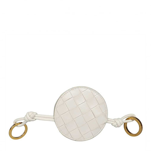 Bottega Veneta/葆蝶家 女士藍色羊皮圓形編織鑰匙扣 629552-VCPP3-4611