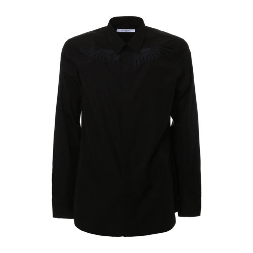 Givenchy 紀梵希 男裝 服裝 黑色棉質商務休閑襯衣 男士長袖襯衫
