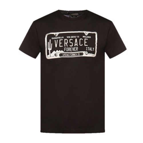  VERSACE/范思哲 男士黑色棉質短袖T恤 A86002 8806 1690 PLFSX