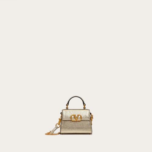  VALENTINO華倫天奴 22年秋冬 女士 手提包 MICRO-SAC a MAIN VSLING EN CUIR DE VEAU MéTALLI