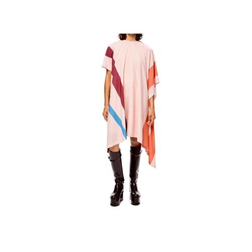  LOEWE羅意威 22年秋冬 女士 連衣裙 Asymmetric stripe dress in wool S359Y09X45-7143