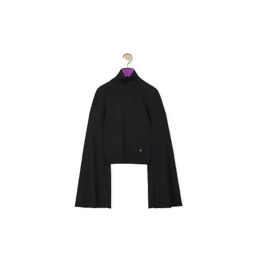  LOEWE羅意威 22年秋冬 女士 針織衫 Bell sleeve sweater in viscose S540Y14KAA-1100