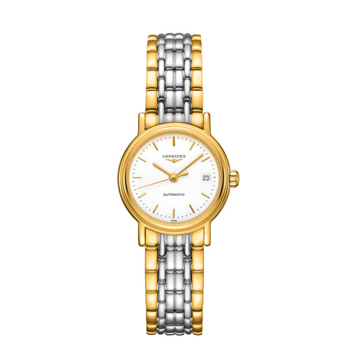 LONGINES/浪琴  時(shí)尚系列精鋼和黃色PVD涂層自動機(jī)械女士腕表25.50毫米 L4.321.2.12.7