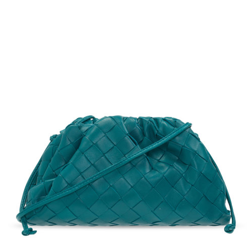 Bottega Veneta/葆蝶家 BV 女士綠色Intrecciato編織皮革手拿包單肩包女包 585852-VCPP1-3118