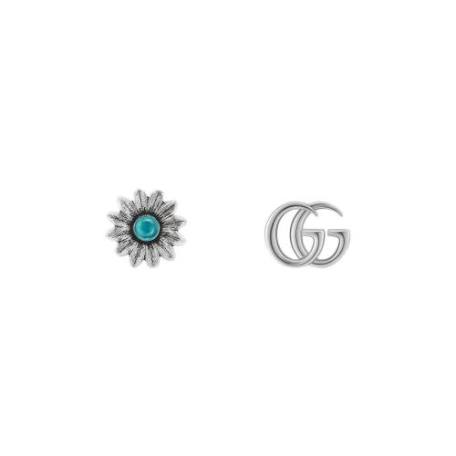  GUCCI古馳 22年秋冬 女士 雙G花朵鉚釘耳環 527344 I5569 8183