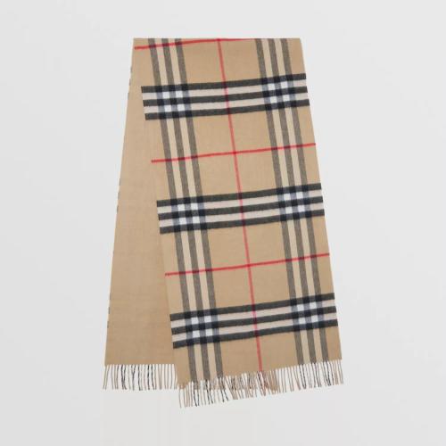  BURBERRY 22年秋冬 男士 雙面兩用格紋羊絨圍巾 80453321 預定商品1-3周發貨