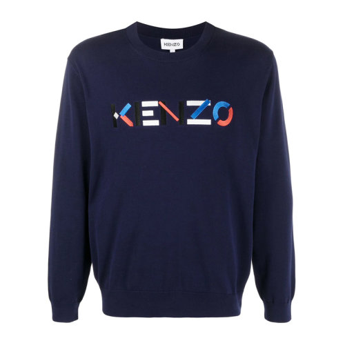 Kenzo/高田賢三  男裝 服飾 海軍藍色棉質經典logo款套頭衫圓領衛衣 男衛衣