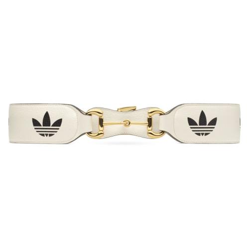  GUCCI古馳 22年秋冬 女士 adidas x Gucci聯(lián)名系列飾馬銜扣皮革腰帶 625854 U4DAG 8845
