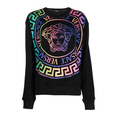  VERSACE/范思哲 女士黑色棉質衛衣 1001574 1A01174 2B070 PLFSX