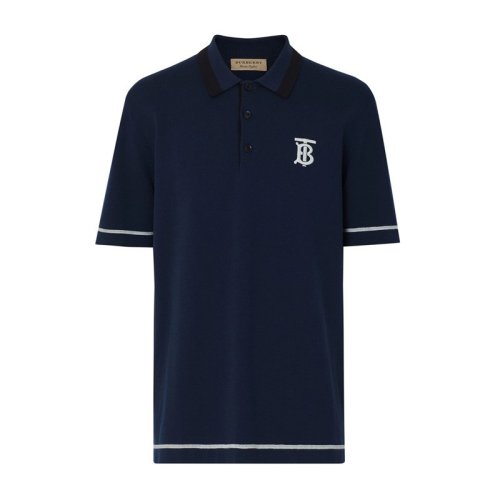  BURBERRY/博柏利 男士海軍藍棉質短袖POLO衫 8009439 PLFSX