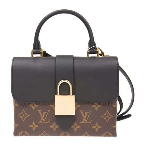Louis Vuitton/路易威登 女士黑咖色LV鎖扣Locky BB手袋斜挎包單肩包手提包女包 M44141【預(yù)售3-4周】