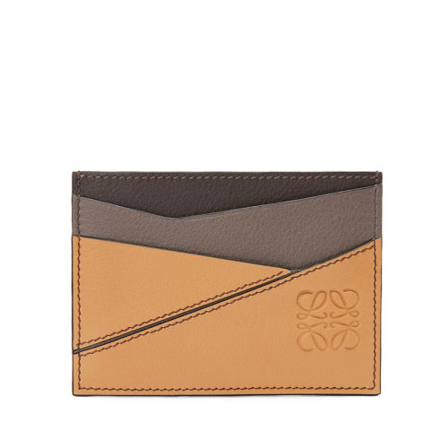  LOEWE/羅意威 22新款Puzzle系列 男士淺暖沙色/巧克力色經典小牛皮卡包卡片夾C510V33X04-2747