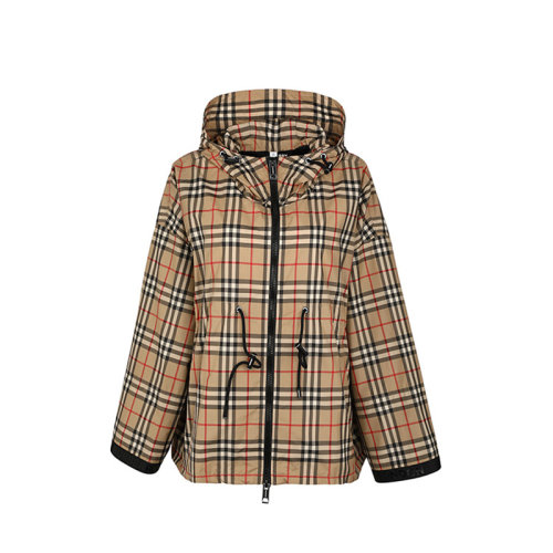 BURBERRY/博柏利  巴寶莉女裝   百搭 女士卡其色時尚連帽秋冬夾克 80322101
