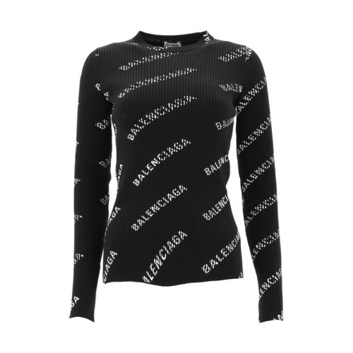  Balenciaga/巴黎世家 女士黑色時尚休閑針織衫/毛衣 555321 T6140 1070 PLFSX