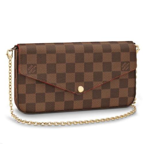 Louis Vuitton/路易威登  女士單肩包 棋盤格鏈條包