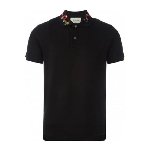  GUCCI/古馳 男士黑色棉質短袖polo衫 408323-X7332-1410 PLFSX