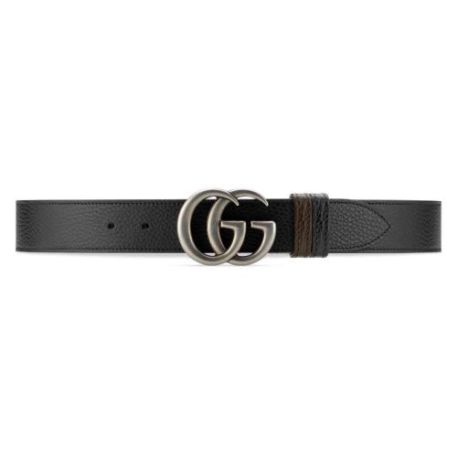  GUCCI古馳 22年秋冬 男士 雙G帶扣雙面寬版腰帶 627055 CAO2N 1062