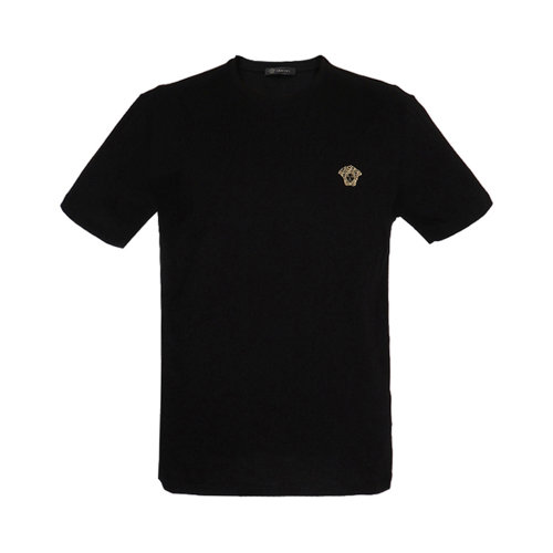 VERSACE/范思哲 男士黑色棉質圓領短袖上衣T恤 A77184-A222614-A92Y