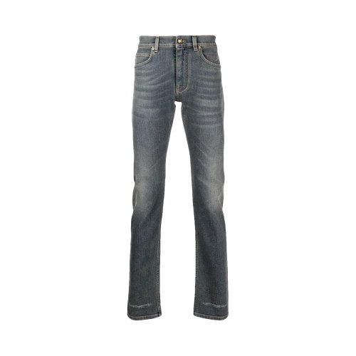 VERSACE/范思哲 男士藍色棉質牛仔褲長褲 A81832-1A02532-1D350