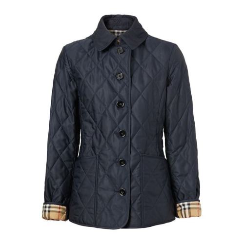  BURBERRY/博柏利 菱紋絎縫長(zhǎng)袖翻領(lǐng)夾克 女士 80342481 PLFSX