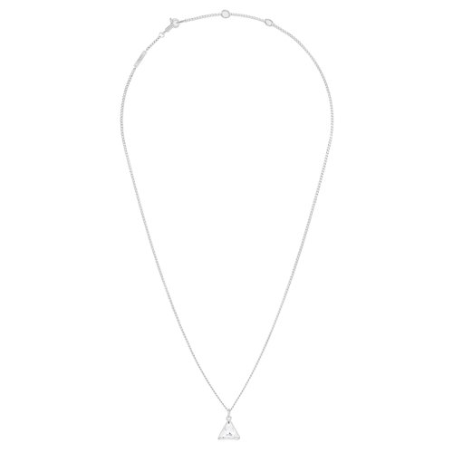 CELINE/賽琳 22新款 tie boy系列 男士銀黑色做舊三角形水鉆項鏈460DJ6BRS.01XS