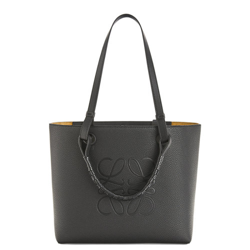 LOEWE/羅意威 Anagram 女士小號經典黑色小牛皮托特單肩手提包0010532786