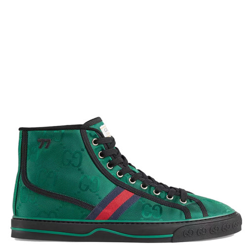 GUCCI/古馳 22年早春新款 off The Grid Tennis 1977系列 男士綠色GG尼龍高幫運動鞋675113H9H803262