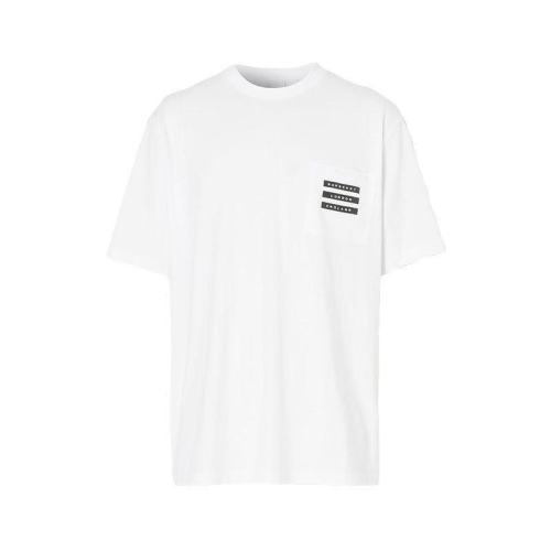  BURBERRY/博柏利 男士白色棉質短袖T恤 80218431 PLFSX