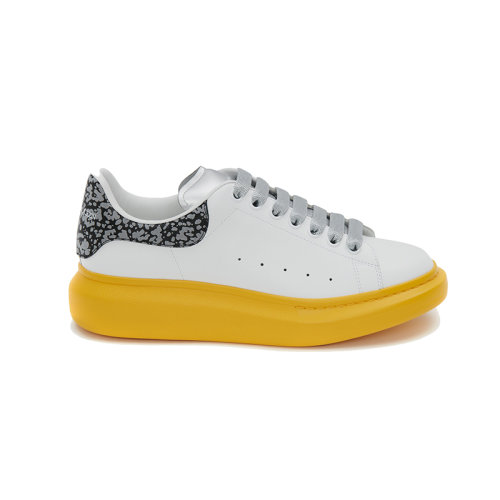 Alexander McQueen/亞歷山大麥昆 22年秋冬新款 男士白色/多色牛皮革闊型運動鞋712143WICGD8987