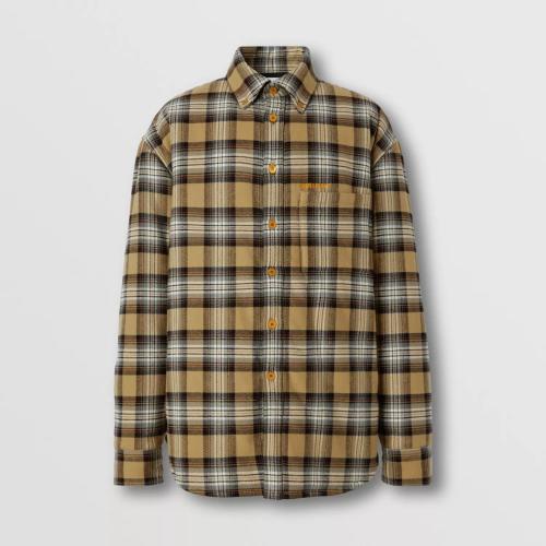  BURBERRY 22年秋冬 男士 橡樹葉徽章刺繡棉質襯衫 80610551