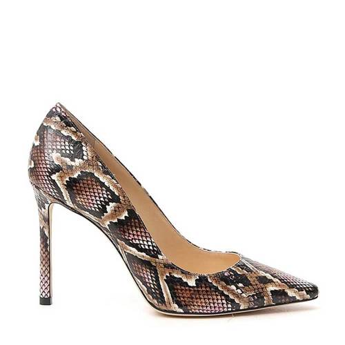 Jimmy Choo/周仰杰 女士ROMY 100 YDE系列尖頭高跟鞋 腮紅色混色