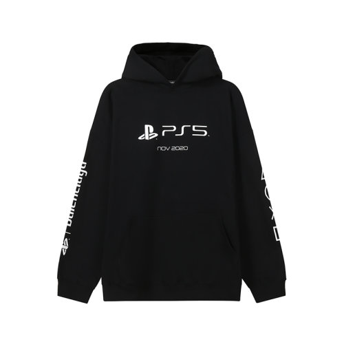 Balenciaga/巴黎世家 男衛衣 男女中性棉質加絨款寬松PlayStation連帽衛衣運動衫 651799 TKVF4