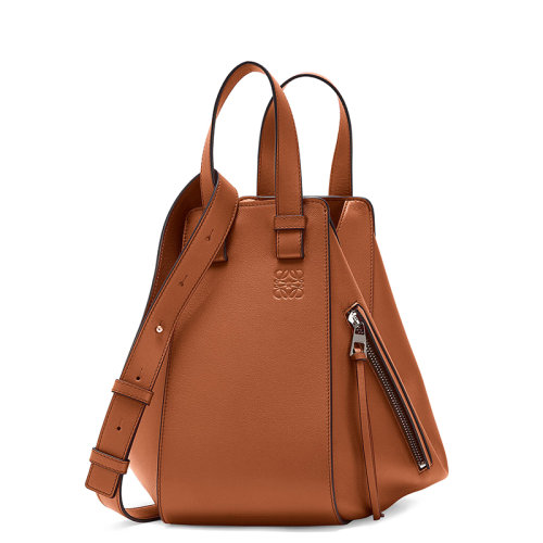 LOEWE/羅意威 Hammock新款 經典棕褐色小牛皮小號單肩手提包0010110567