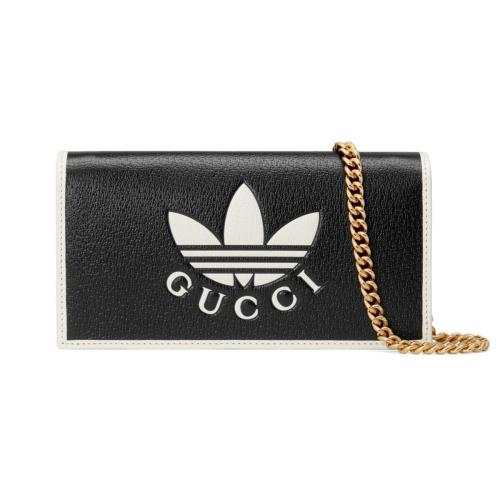  GUCCI古馳 22年秋冬 女士 adidas x Gucci聯名系列飾鏈帶錢包 621892 UZ3BG 1057