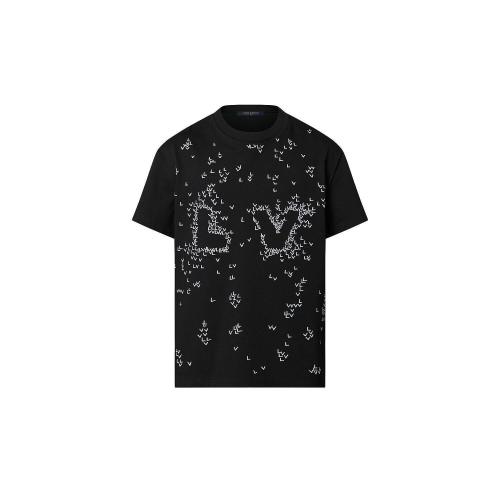  LV路易威登 22年秋冬 男士 短袖T恤 LV SPREAD 刺繡 T 恤 1AA541 1AA540 1AA53X 1AA542 1AA543