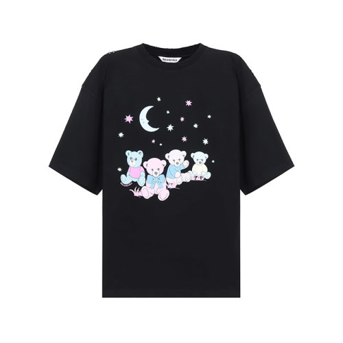 Balenciaga/巴黎世家 2021款 女士短袖T恤 女士棉質寬松版破洞圓領短袖T恤 641532 TJVI1