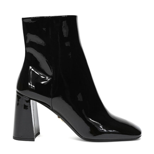 PRADA/普拉達 女士漆皮方形鞋頭短靴 1T722L 069 F 085
