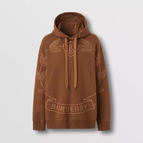  BURBERRY 22年秋冬 男士 橡木葉徽章刺繡棉質連帽衫 80632001