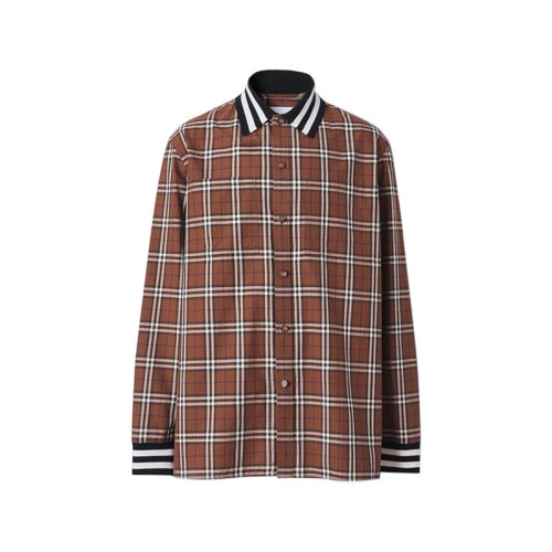 BURBERRY/博柏利【22春夏新款】男款棉質(zhì)長袖休閑襯衫 80481811