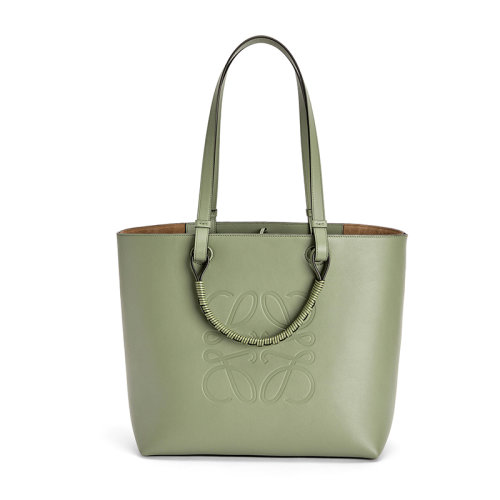 LOEWE/羅意威 Anagram 女士小號經典迷迭香綠小牛皮托特單肩手提包0010553758