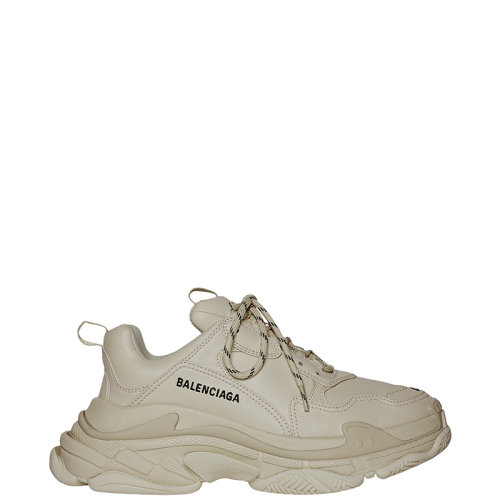 Balenciaga/巴黎世家 22年早春新款 TRIPLE S系列 男士米色聚氨酯高性能面料運動鞋536737W2FA59700