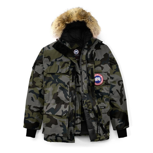 CANADA GOOSE/加拿大鵝   EXPEDITION系列 男士經(jīng)典海岸灰迷彩毛邊連帽毛邊印花防風(fēng)派克大衣4660MAP-CG